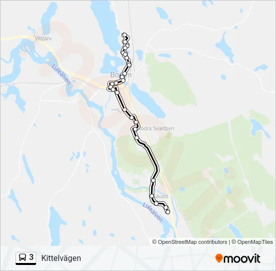 3 Bus Line Map