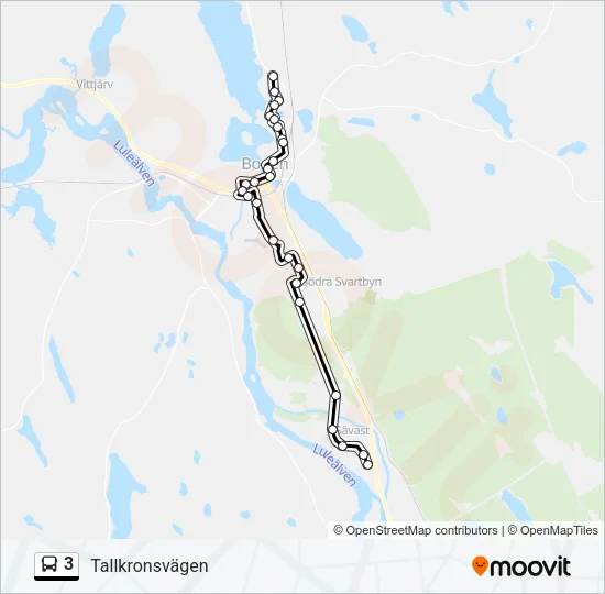 3 Bus Line Map