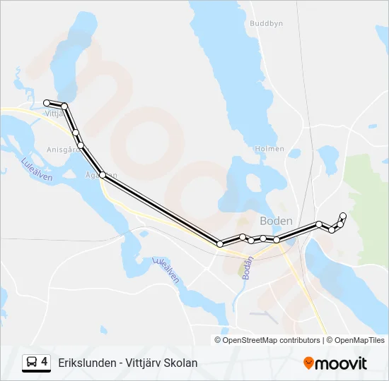 4 Bus Line Map