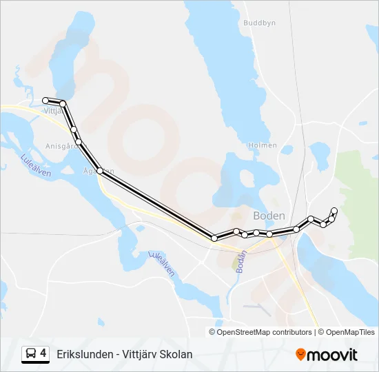 4 Bus Line Map