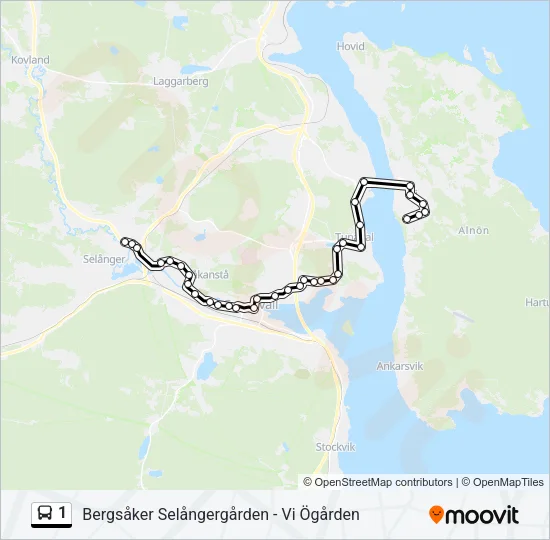1 Bus Line Map