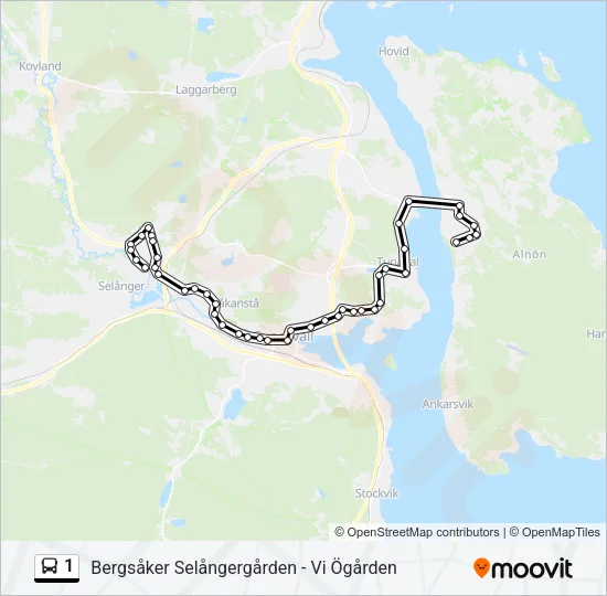 1 Bus Line Map