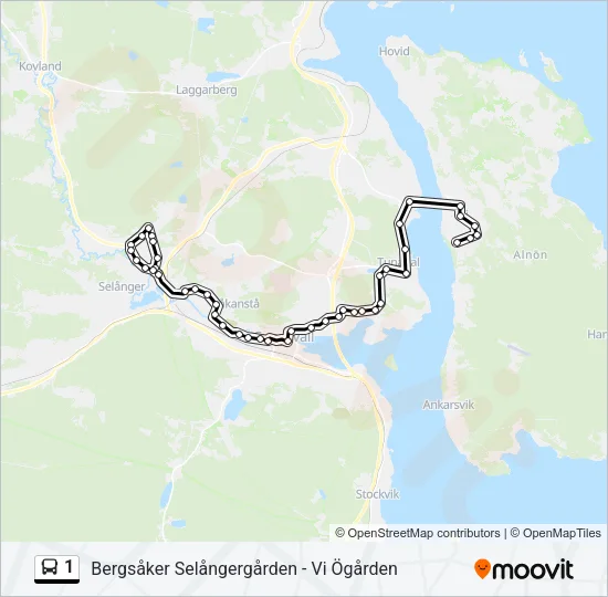 1 Bus Line Map