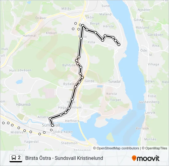 2 Bus Line Map