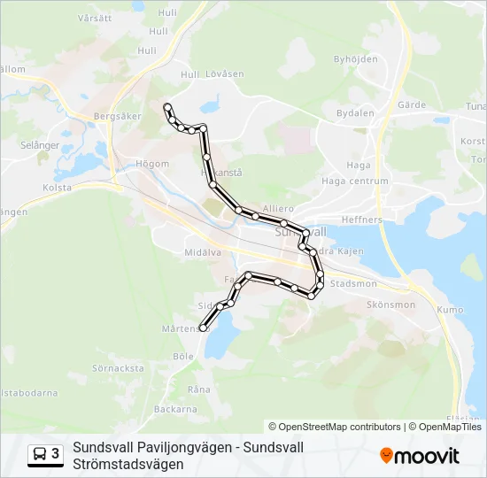 3 Bus Line Map