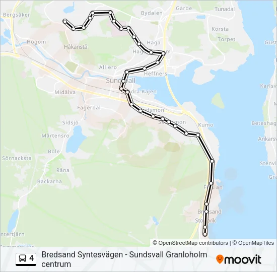 4 Bus Line Map