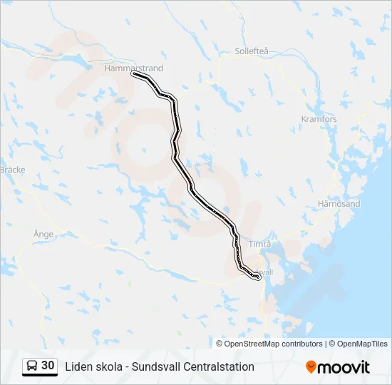 30 Bus Line Map