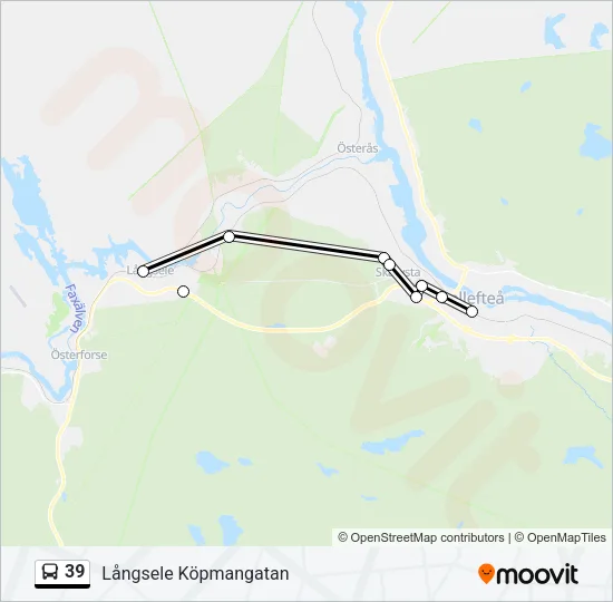 39 Bus Line Map