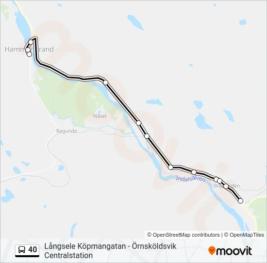 40 Bus Line Map