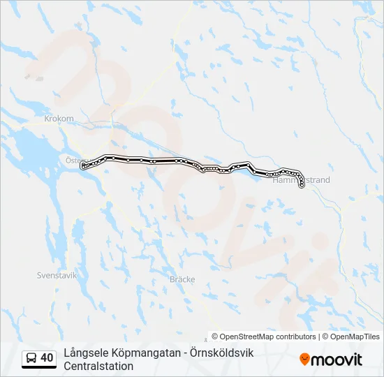 40 Bus Line Map