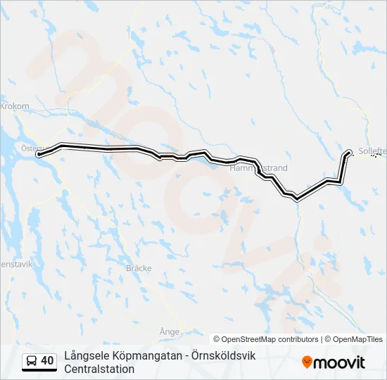 40 Bus Line Map