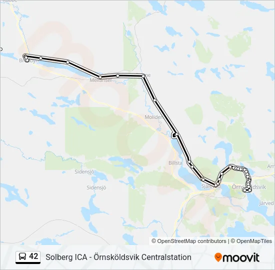 42 Bus Line Map