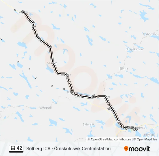 42 Bus Line Map