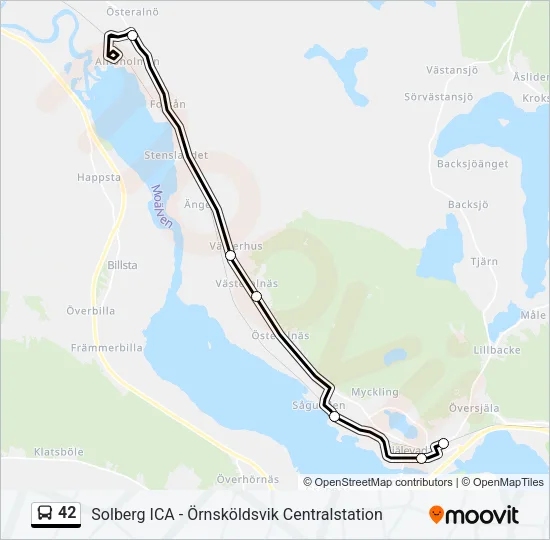 42 Bus Line Map