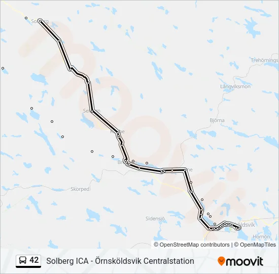 42 Bus Line Map