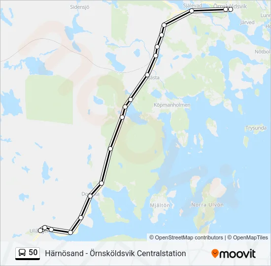 50 Bus Line Map