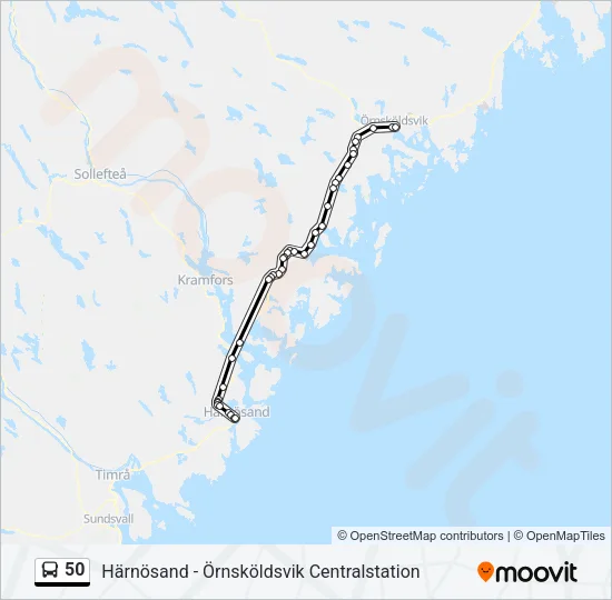 50 Bus Line Map