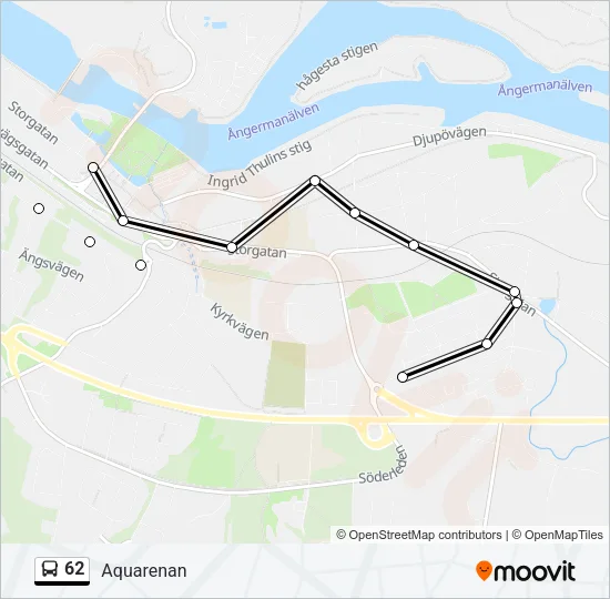 62 Bus Line Map