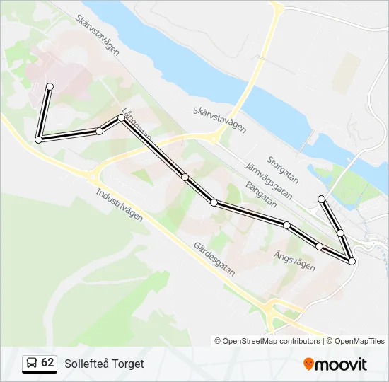 62 Bus Line Map