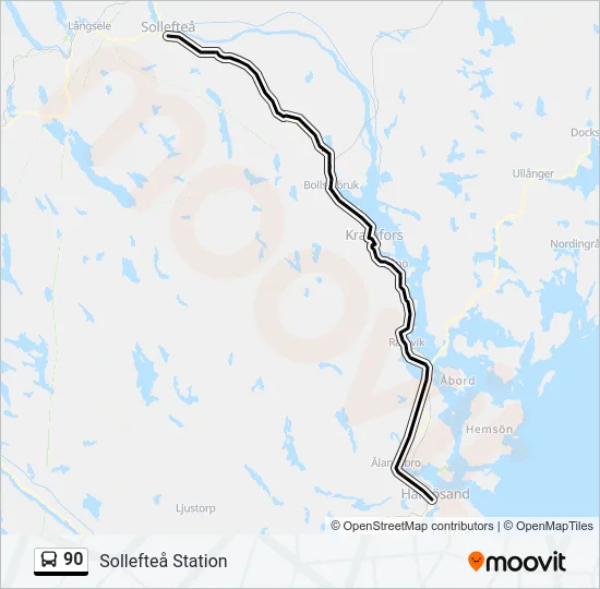 90 Bus Line Map