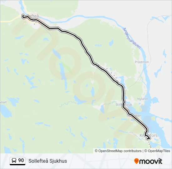 90 Bus Line Map