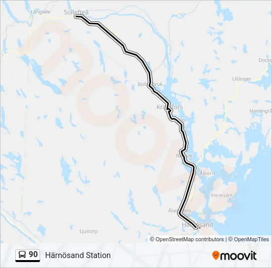 90 Bus Line Map