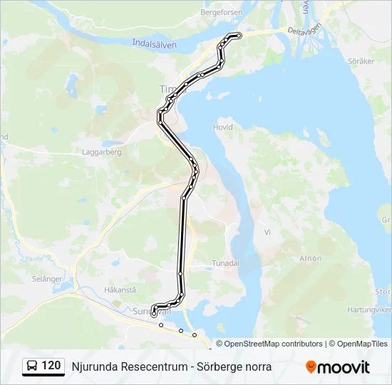 120 Bus Line Map