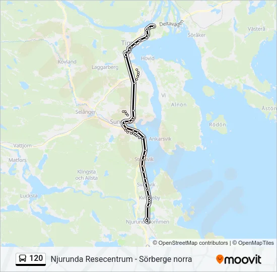 120 Bus Line Map