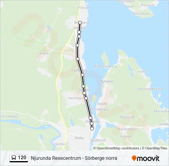 120 Bus Line Map