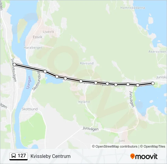 127 Bus Line Map