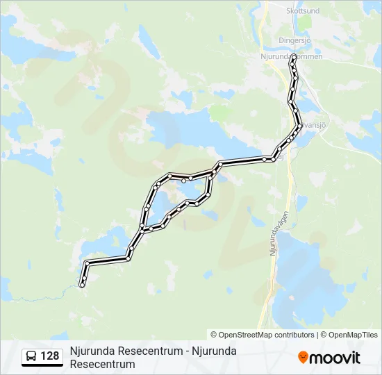128 Bus Line Map