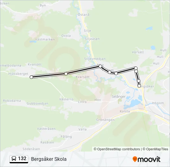 132 Bus Line Map