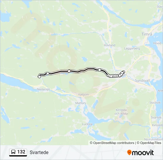 132 Bus Line Map