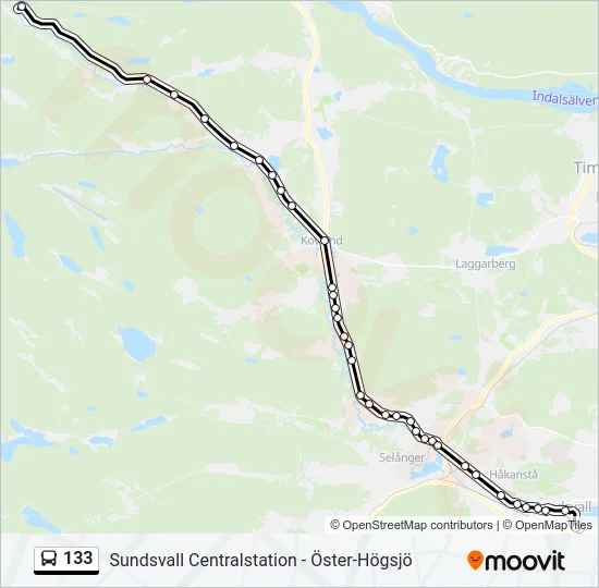 133 Bus Line Map