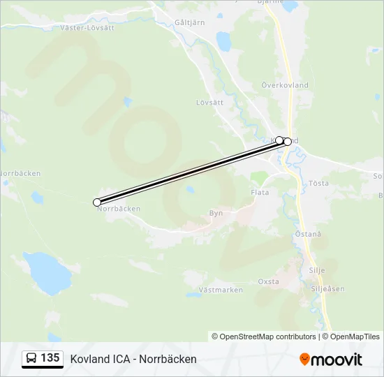 135 Bus Line Map