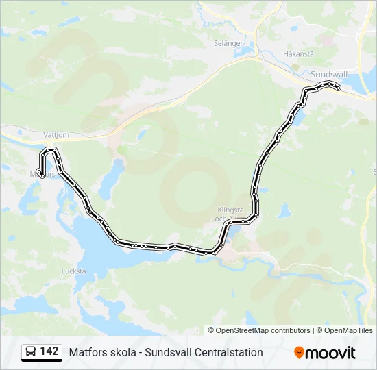 142 Bus Line Map