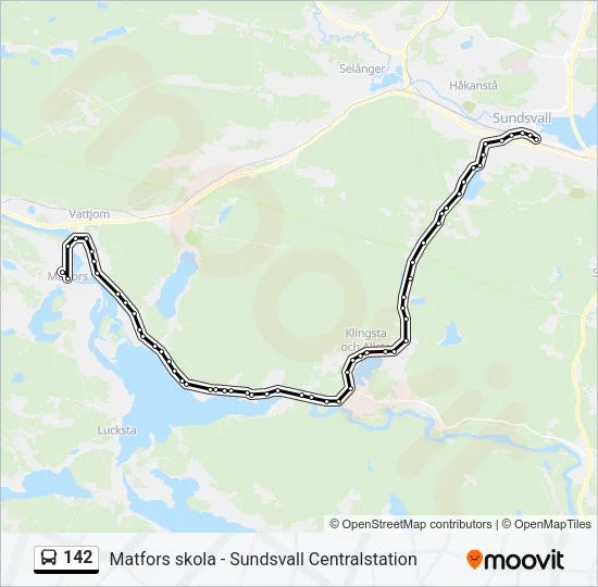 142 Bus Line Map