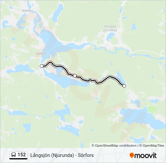 152 Bus Line Map