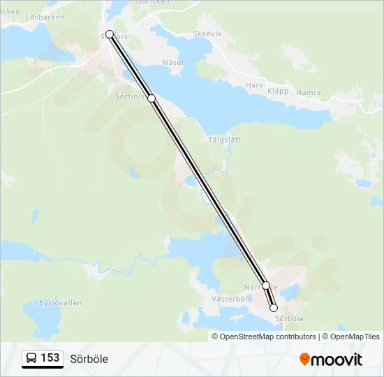 153 Bus Line Map