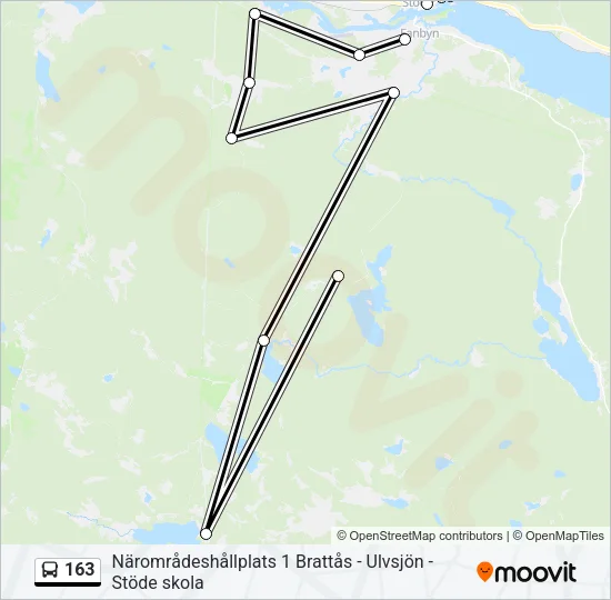 163 Bus Line Map