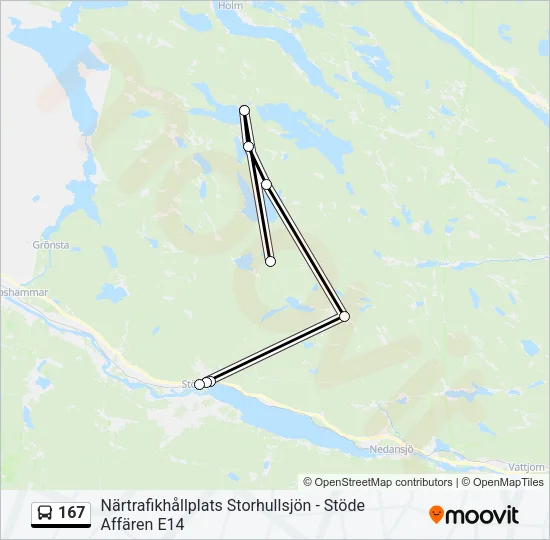 167 Bus Line Map