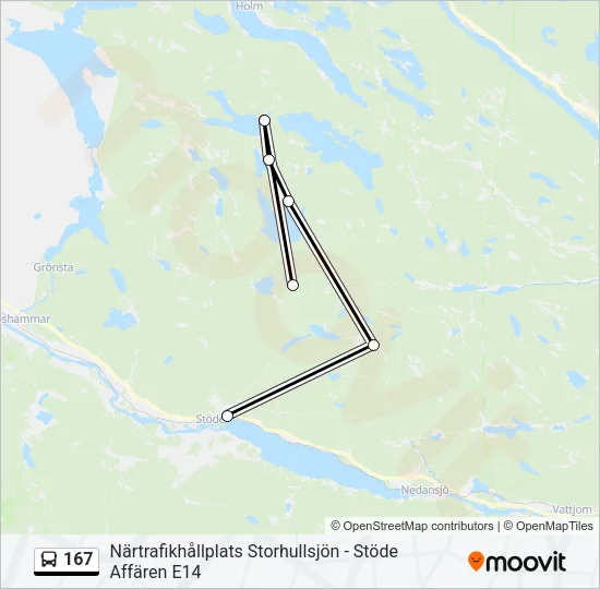 167 Bus Line Map