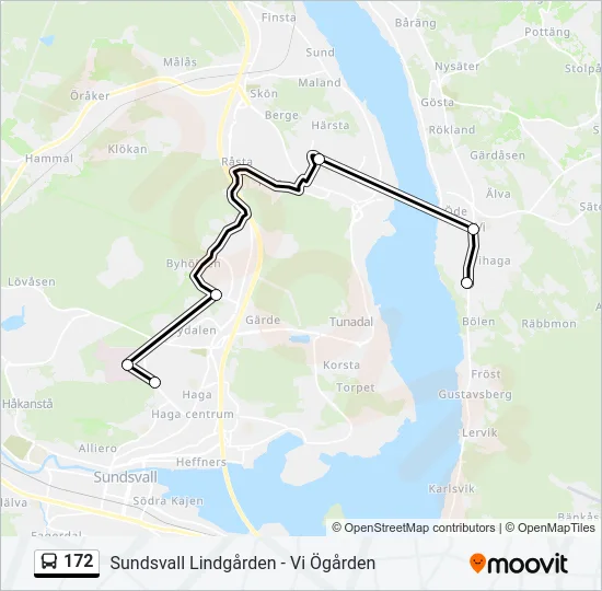 172 Bus Line Map