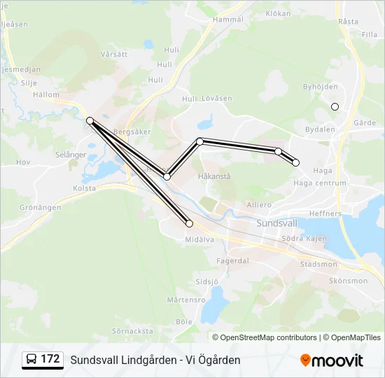 172 Bus Line Map