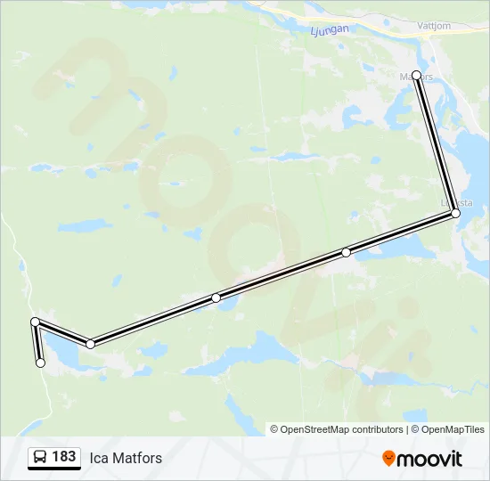 183 Bus Line Map