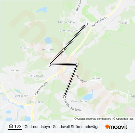 185 Bus Line Map
