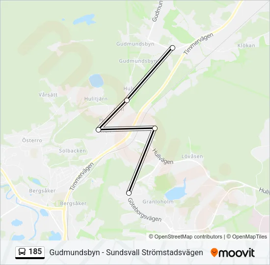 185 Bus Line Map
