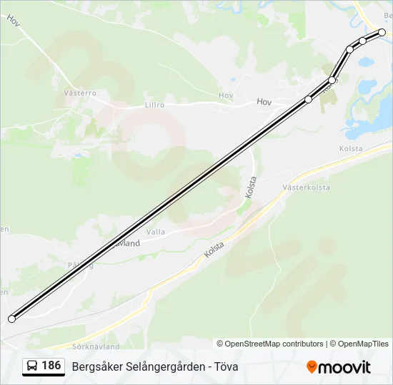 186 Bus Line Map