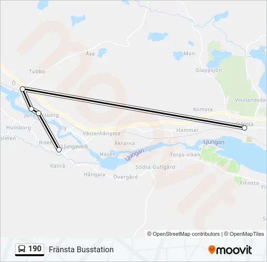 190 Bus Line Map