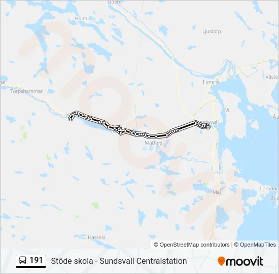 191 Bus Line Map